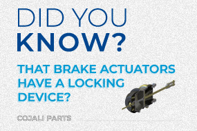 Você sabia que os atuadores de travão/freio têm um dispositivo de bloqueio? 